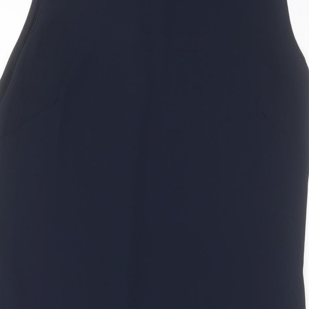 Atmosphere Womens Blue  Polyester A-Line  Size 8  Crew Neck Zip