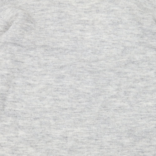 NEXT Womens Grey V-Neck  Acrylic Pullover Jumper Size 8