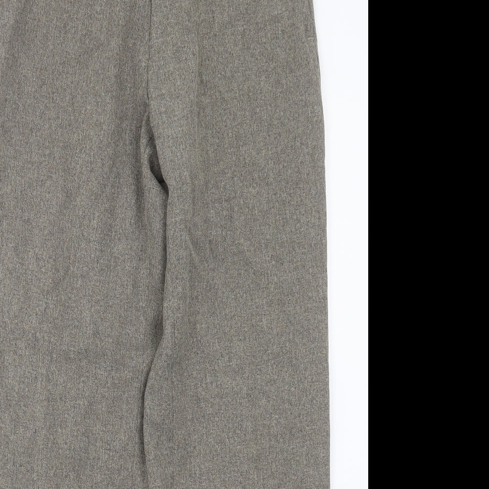 Essentials Mens Brown  Polyester Trousers  Size 30 in L29 in Regular Button