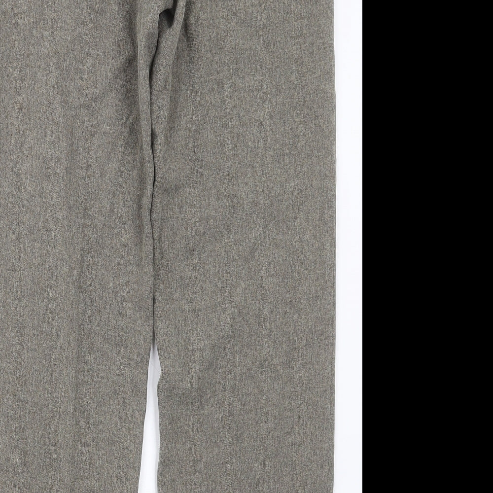 Essentials Mens Brown  Polyester Trousers  Size 30 in L29 in Regular Button