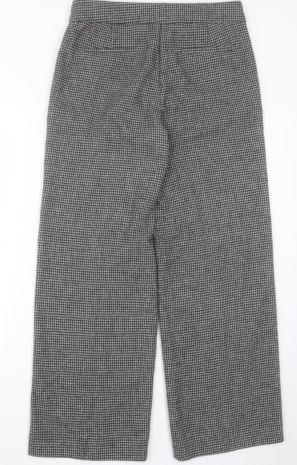 NEXT Womens Grey Plaid Polyester Trousers  Size 10 L30 in Regular Hook & Eye
