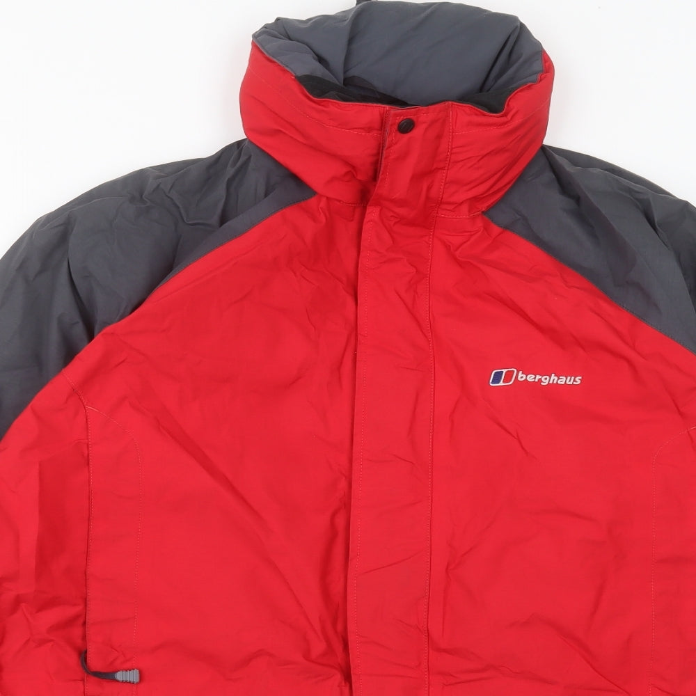 Berghaus Mens Red   Windbreaker Coat Size L  Zip