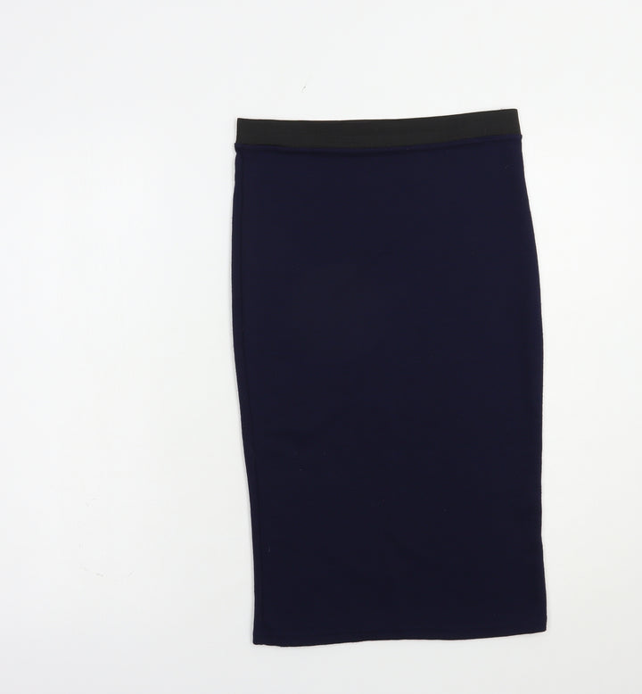 Influence Womens Blue Polyester Straight & Pencil Skirt Size S