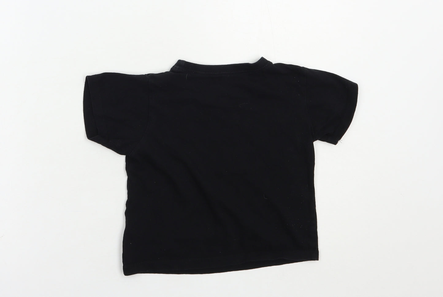 B&M Boys Black  Cotton Pullover T-Shirt Size 5 Years Crew Neck Pullover - Game On