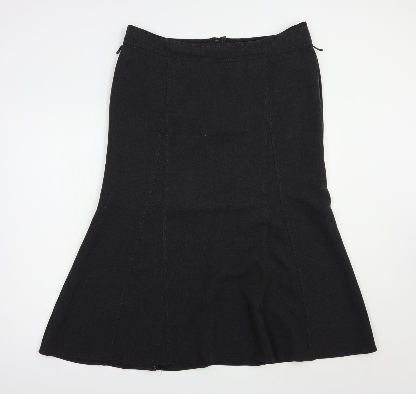 Marks and Spencer Womens Grey  Polyester A-Line Skirt Size 18   Zip