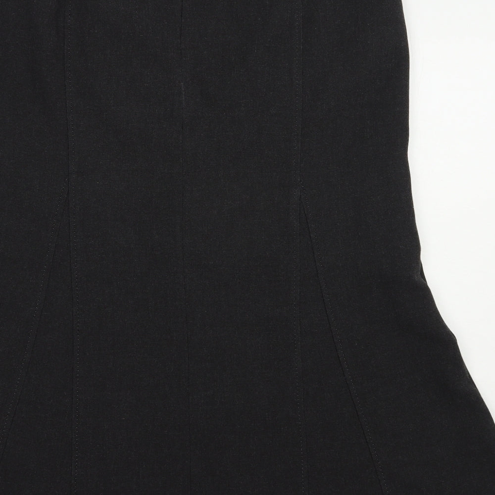 Marks and Spencer Womens Grey  Polyester A-Line Skirt Size 18   Zip