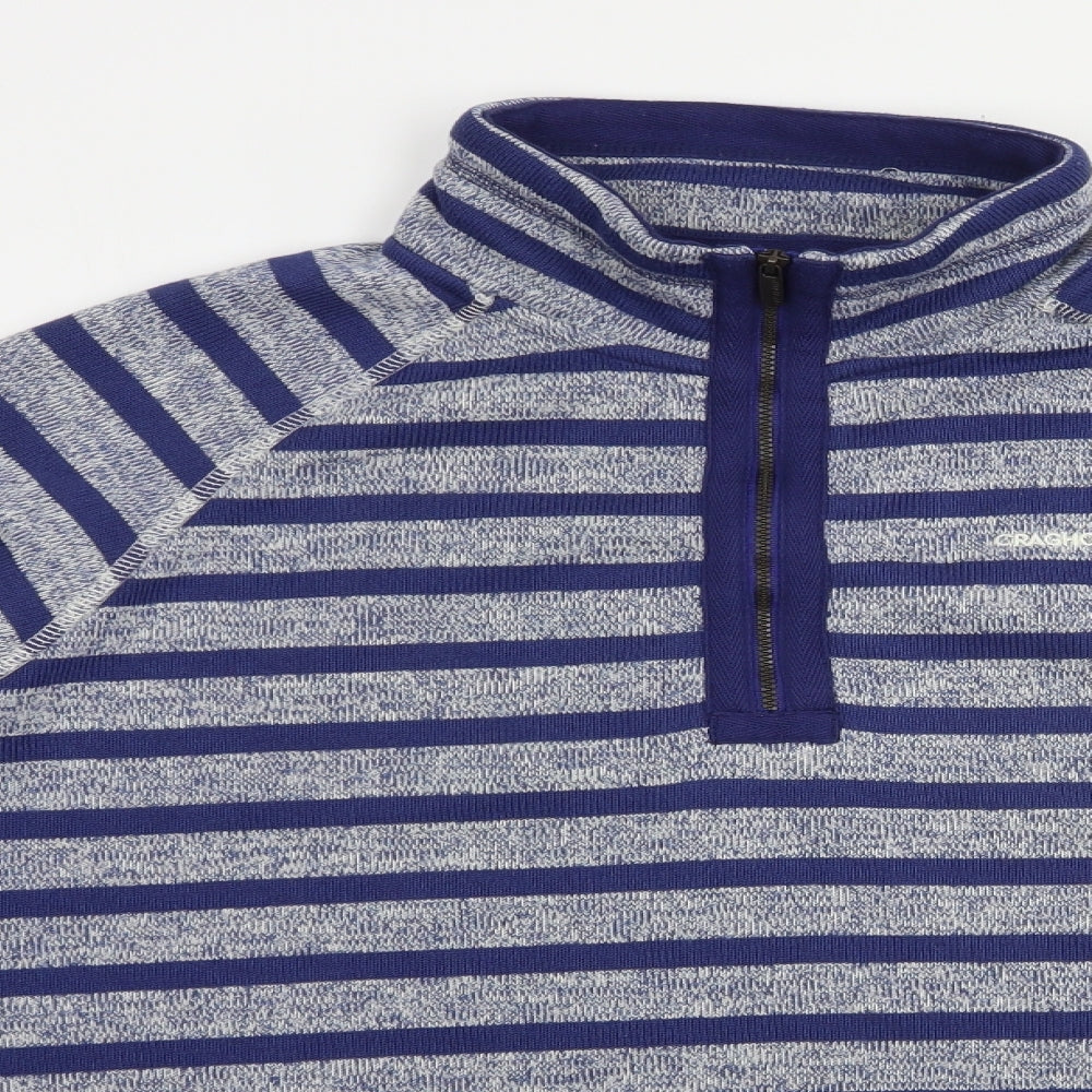 Craghoppers Mens Blue Striped Polyester Pullover Sweatshirt Size 2XL