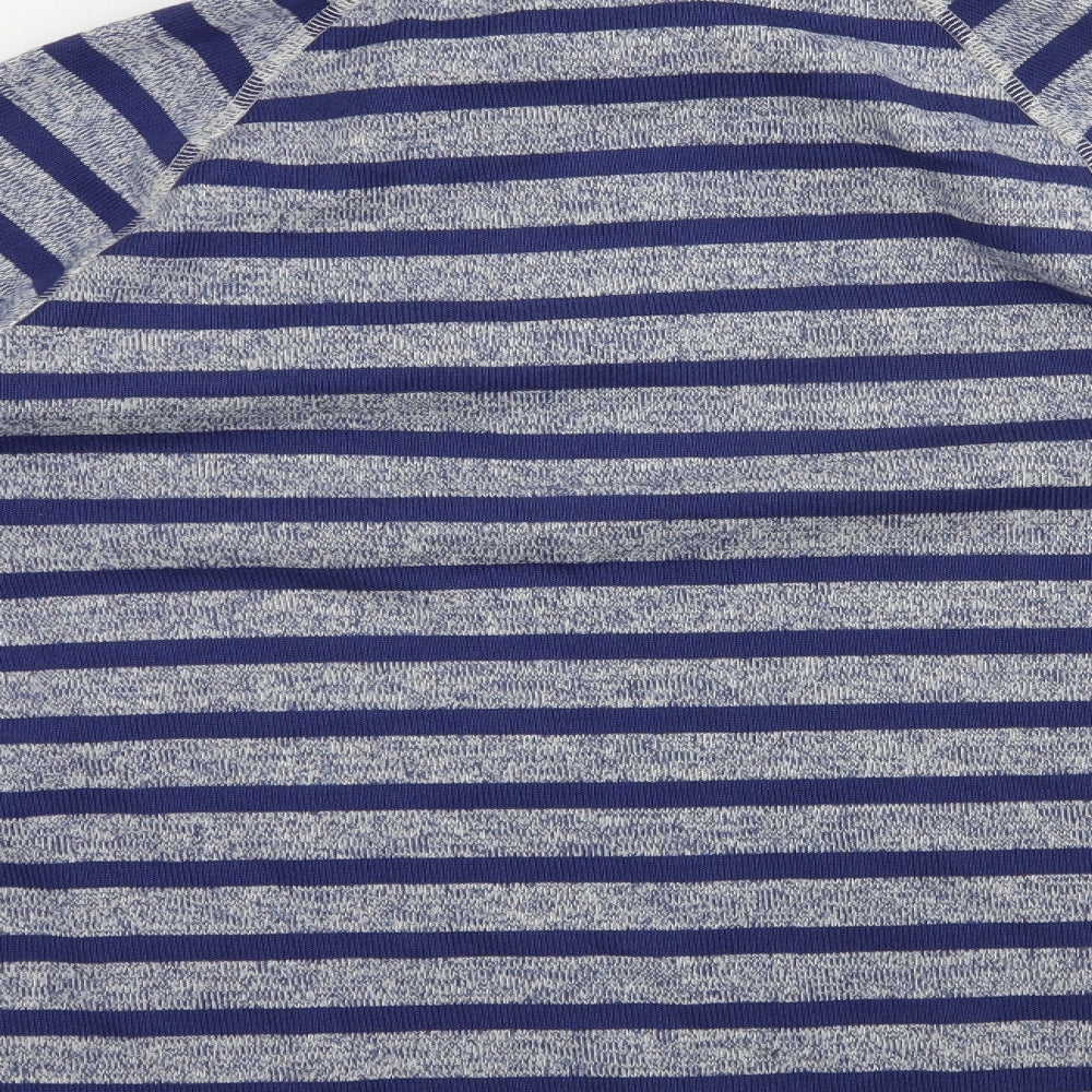 Craghoppers Mens Blue Striped Polyester Pullover Sweatshirt Size 2XL