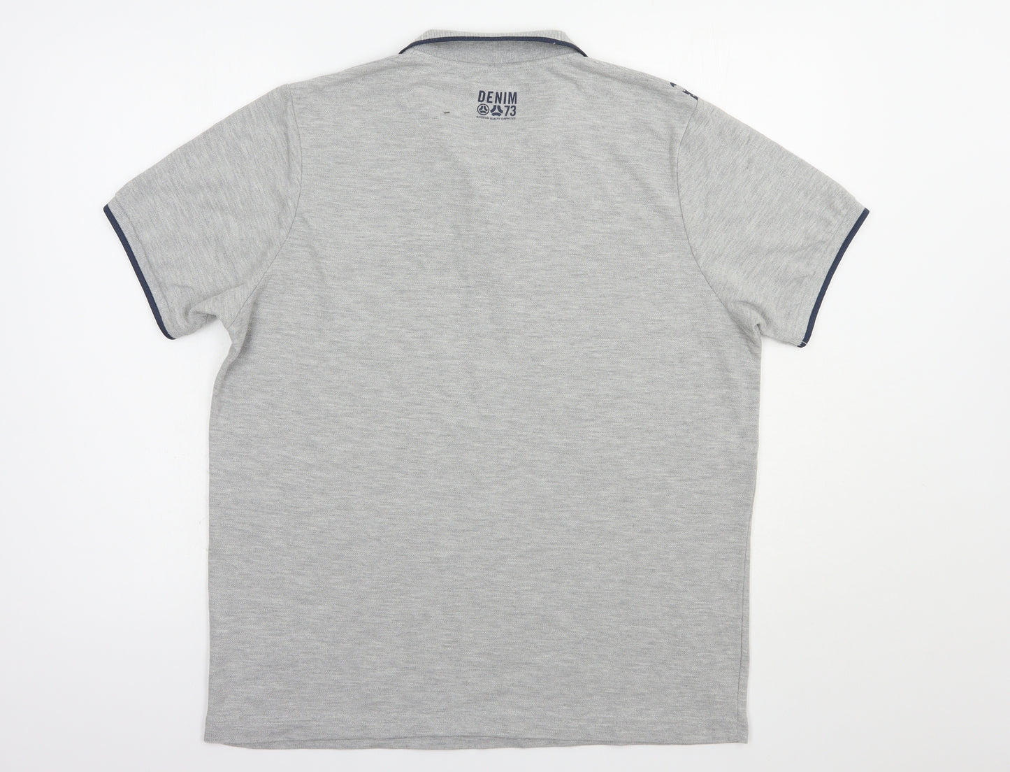Matalan Mens Grey  Cotton  Polo Size XL Collared Button
