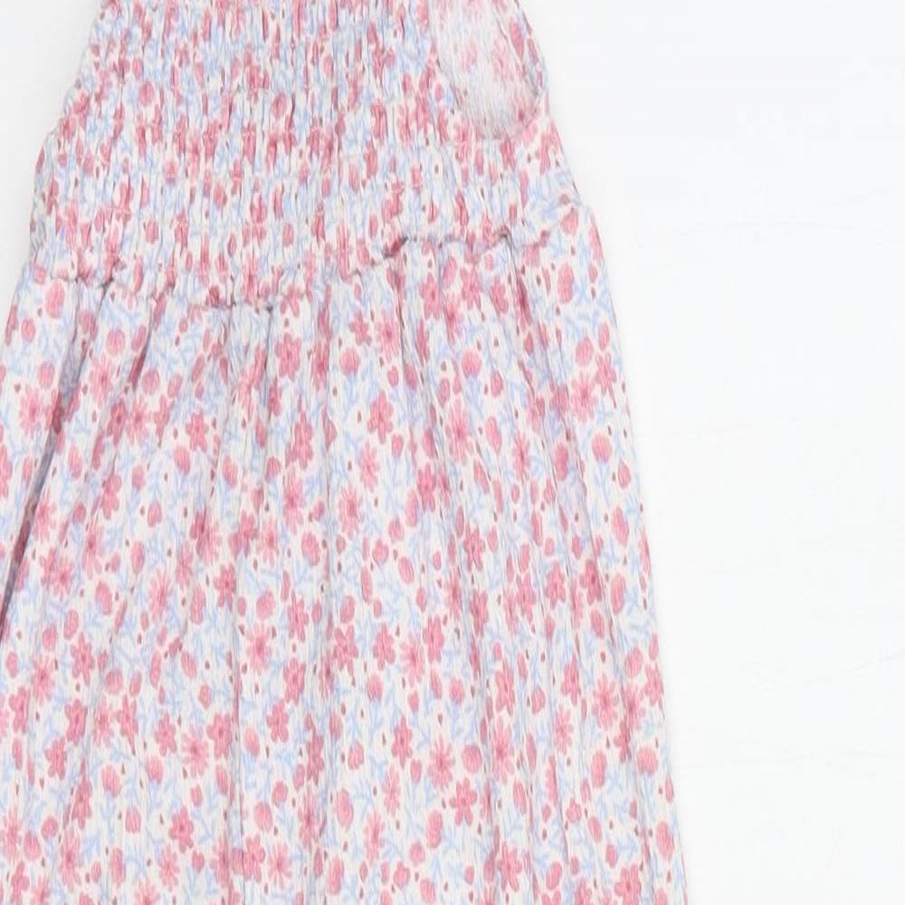 Primark Girls White Floral Polyester Jumpsuit One-Piece Size 2-3 Years  Pullover