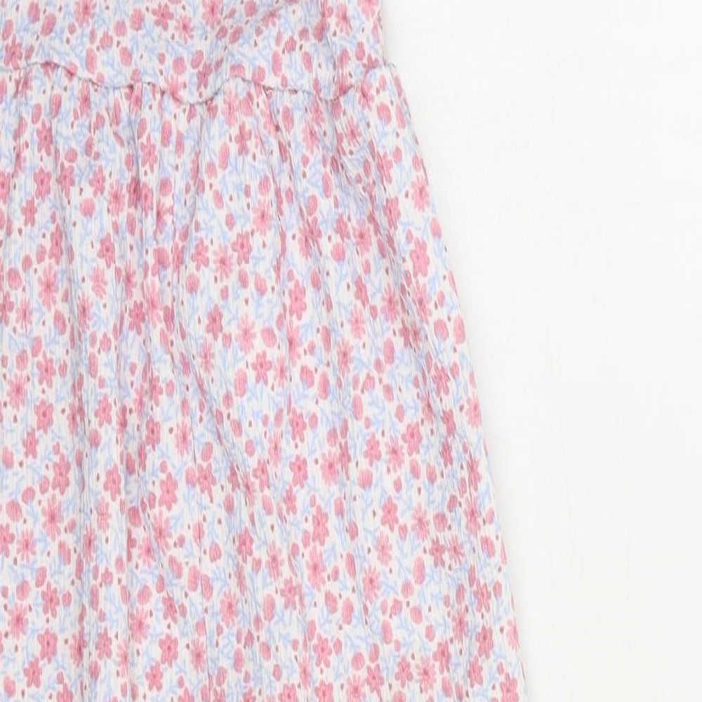 Primark Girls White Floral Polyester Jumpsuit One-Piece Size 2-3 Years  Pullover
