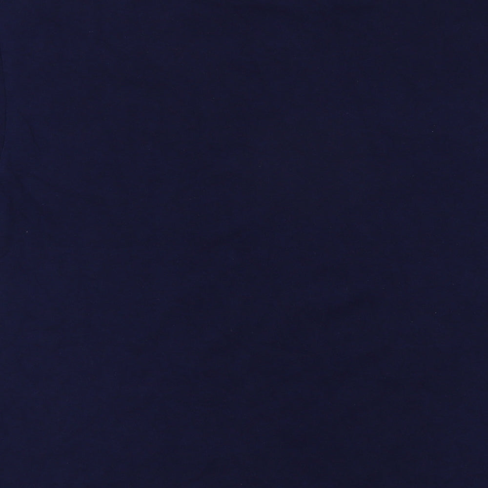 Delta Mens Blue  Cotton  T-Shirt Size XL Crew Neck