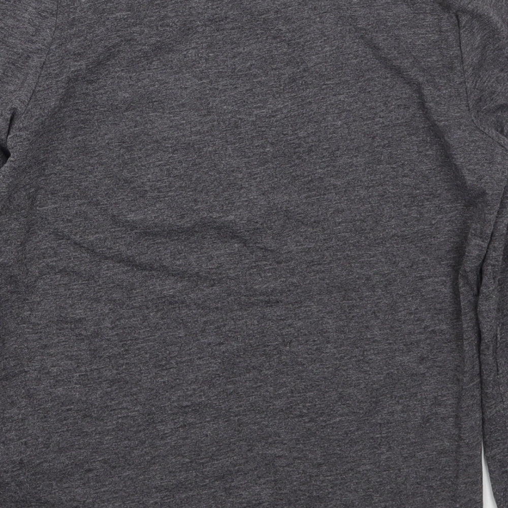 Primark Girls Grey  Polyester Basic T-Shirt Size 9-10 Years Crew Neck Pullover - Stars
