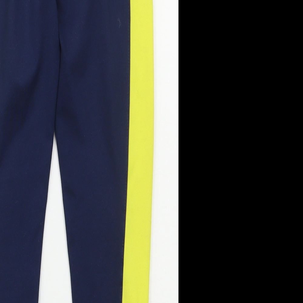 Leigh Tucker Girls Blue Colourblock Polyester Carrot Trousers Size 9-10 Years  Regular