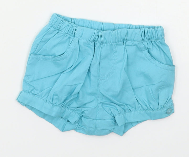 Boboli Baby Blue  Cotton Cropped Trousers Size Newborn   - Shorts