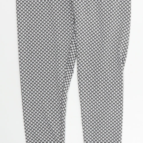 Preworn Womens Grey Geometric Polyester Snow Pants Leggings Size 25 in L24 in Regular