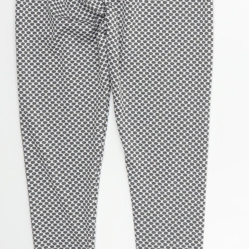 Preworn Womens Grey Geometric Polyester Snow Pants Leggings Size 25 in L24 in Regular