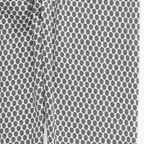 Preworn Womens Grey Geometric Polyester Snow Pants Leggings Size 25 in L24 in Regular