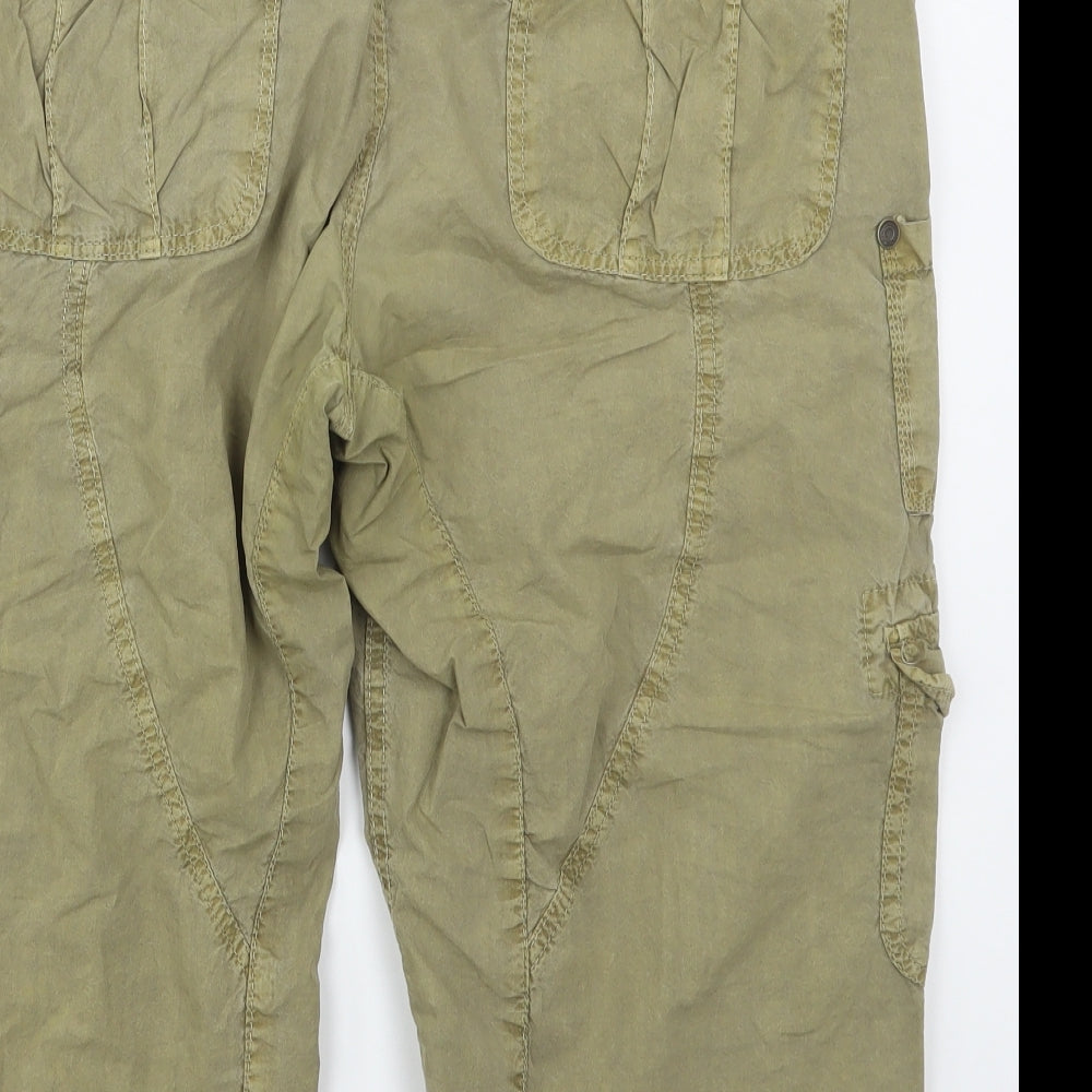 Denim Co Mens Beige  Cotton Cargo Trousers Size 36 L20 in Regular Button - Cropped