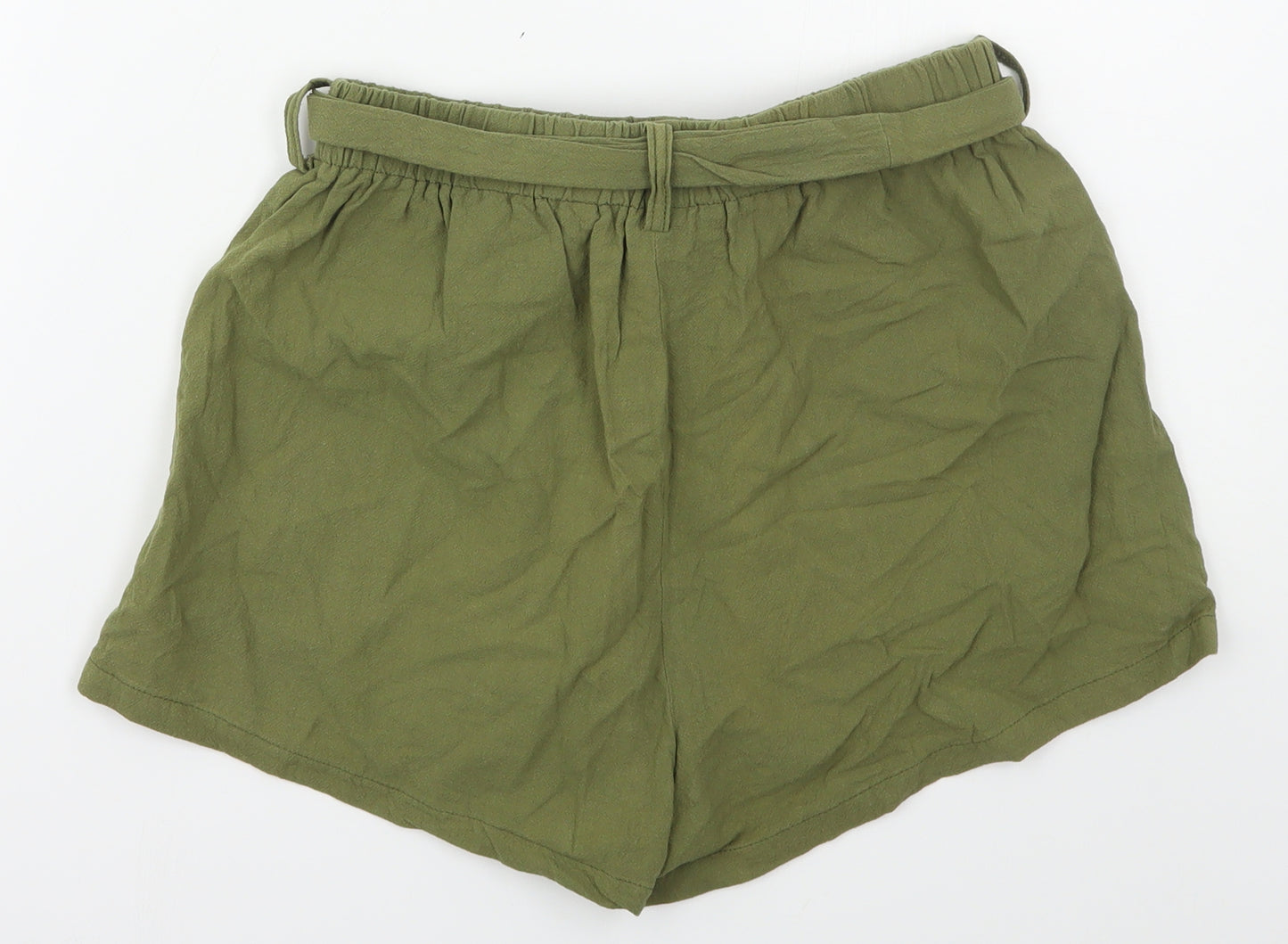 SheIn Womens Green  Cotton Mom Shorts Size S  Regular