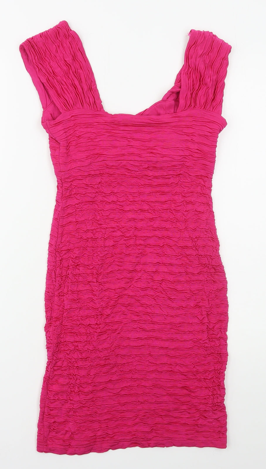 River Island Womens Pink  Viscose Bodycon  Size 14  Sweetheart Pullover