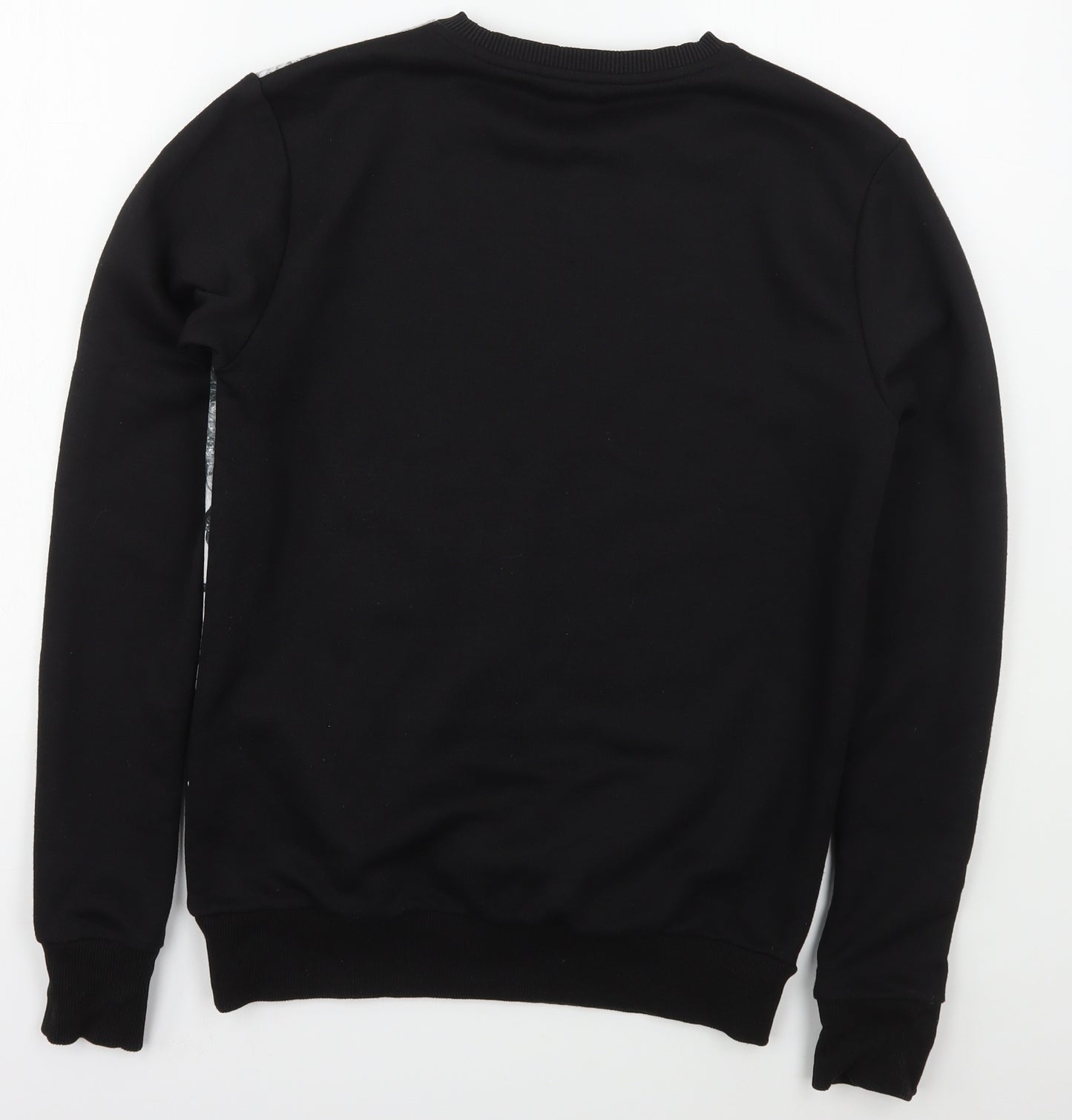 River Island Mens Black  Polyester Pullover Sweatshirt Size XS   - No Second Chances Anti Social