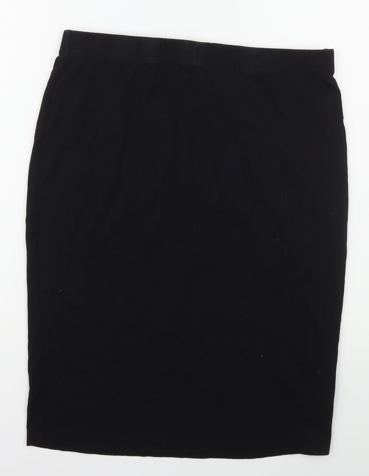 SheIn Womens Black  Cotton Straight & Pencil Skirt Size 2XL