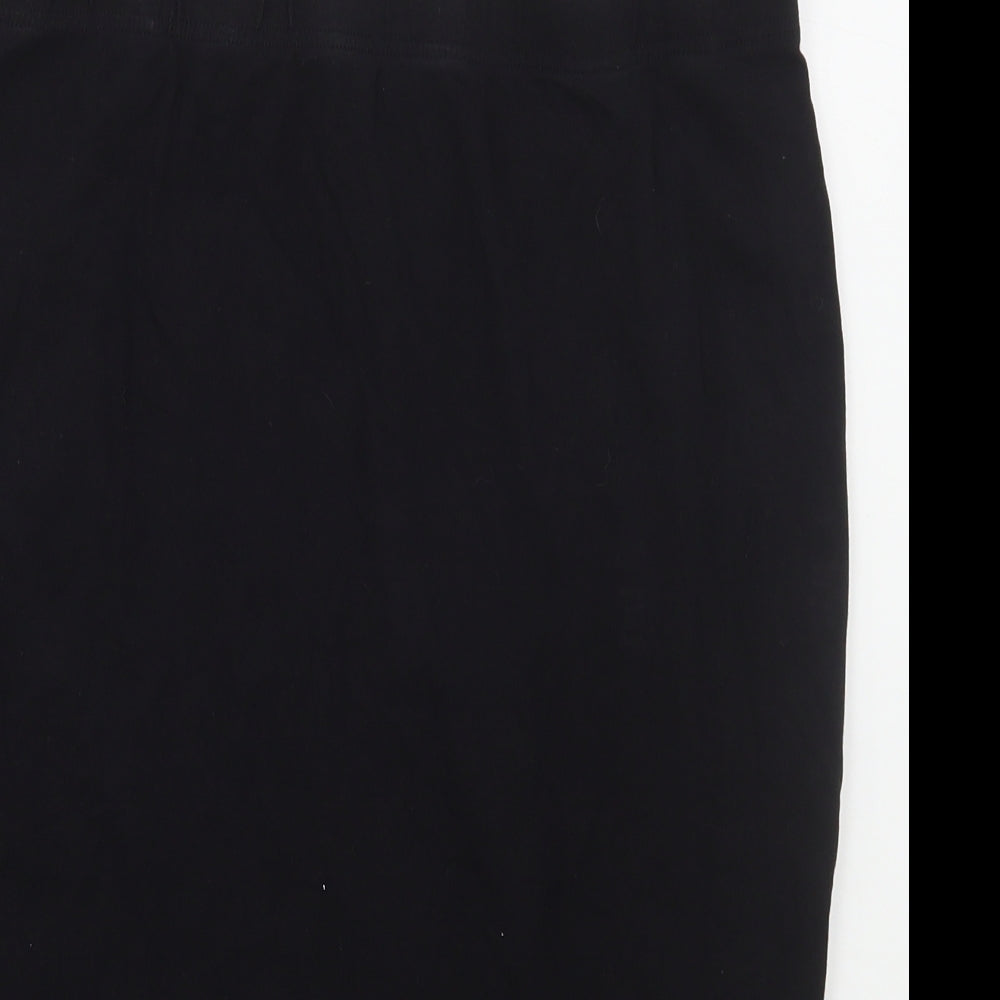 SheIn Womens Black  Cotton Straight & Pencil Skirt Size 2XL