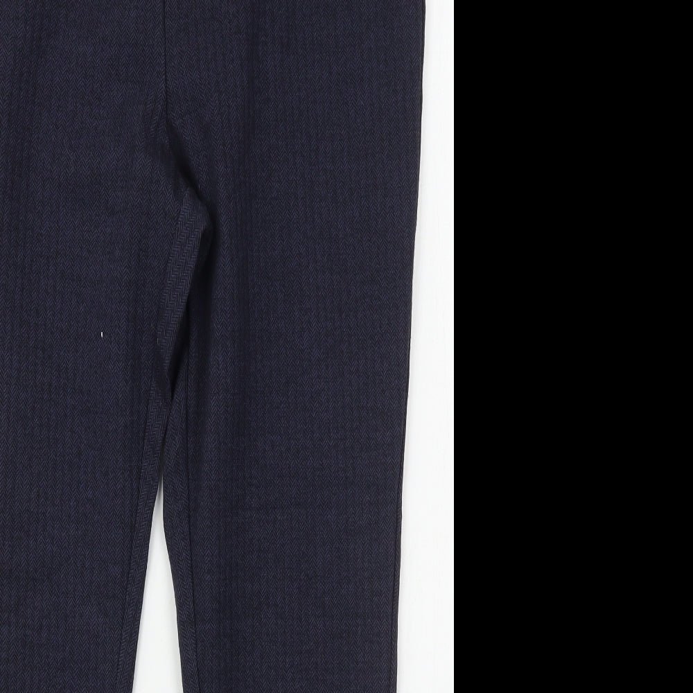 George Womens Blue Herringbone Viscose Carrot Leggings Size 18 L26 in