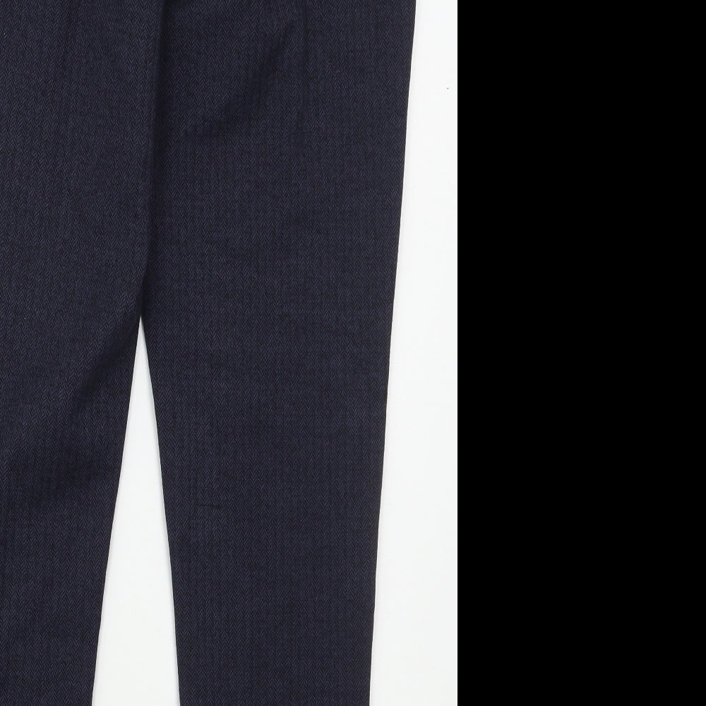 George Womens Blue Herringbone Viscose Carrot Leggings Size 18 L26 in