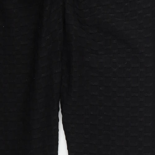 Preworn Womens Black  Polyester Compression Leggings Size 30 in L25 in Regular