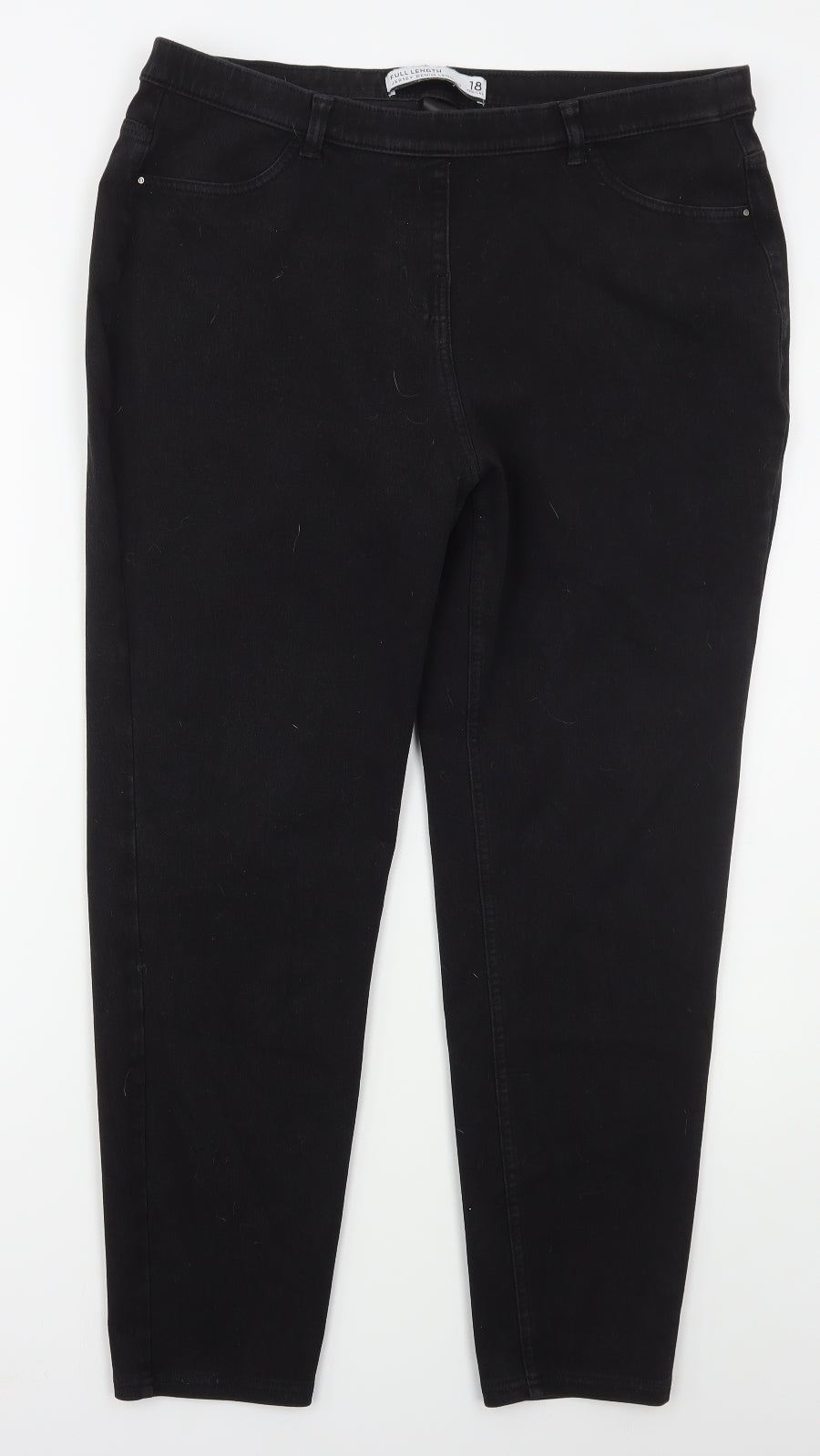 NEXT Womens Black  Cotton Jegging Jeans Size 18 L26 in Regular