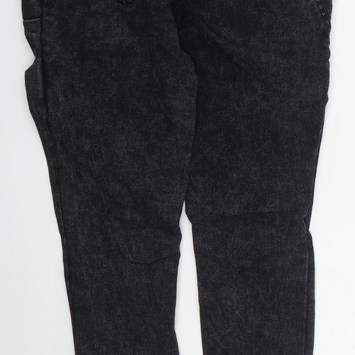 Oukanuc Womens Grey  Cotton Skinny Jeans Size 24 in L27 in Regular Drawstring