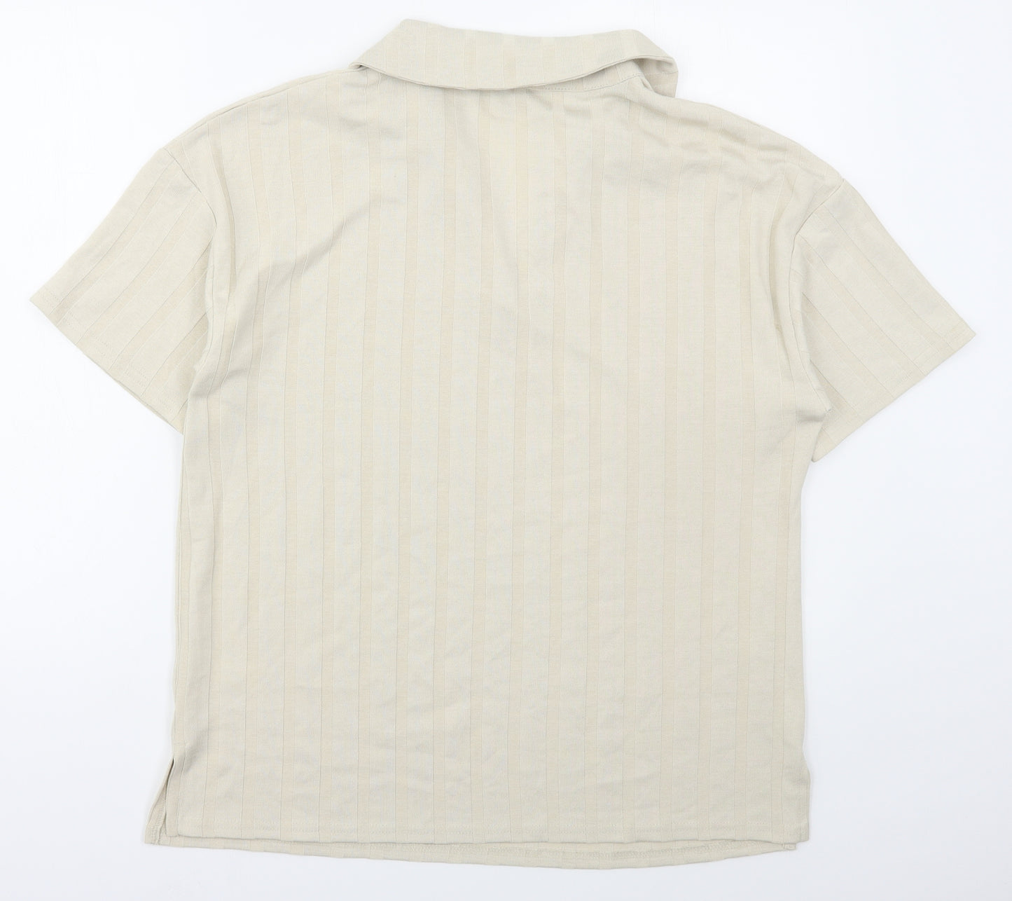 F&F Womens Beige  Polyester Basic Polo Size 14 Collared