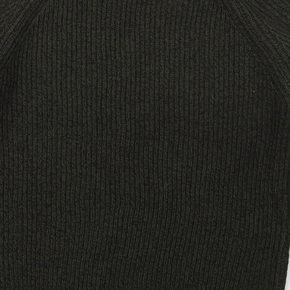 TU Mens Green Crew Neck  Acrylic Pullover Jumper Size L