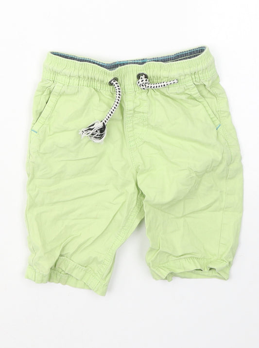 Blue Zoo Boys Green  Cotton Bermuda Shorts Size 2-3 Years  Regular Tie