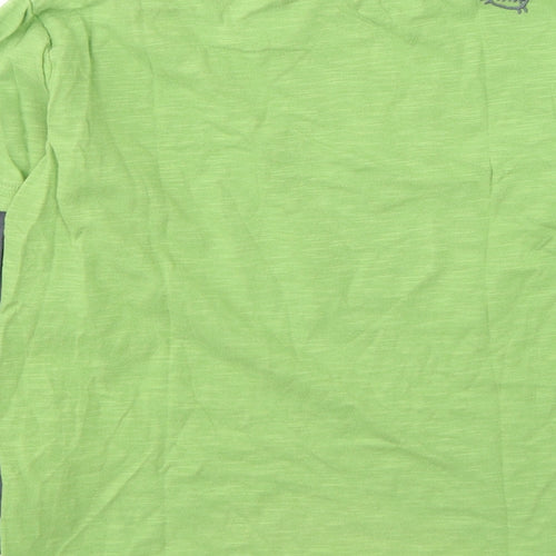NEXT Boys Green Colourblock Cotton Pullover Casual Size 6 Years Round Neck Pullover - Piranha