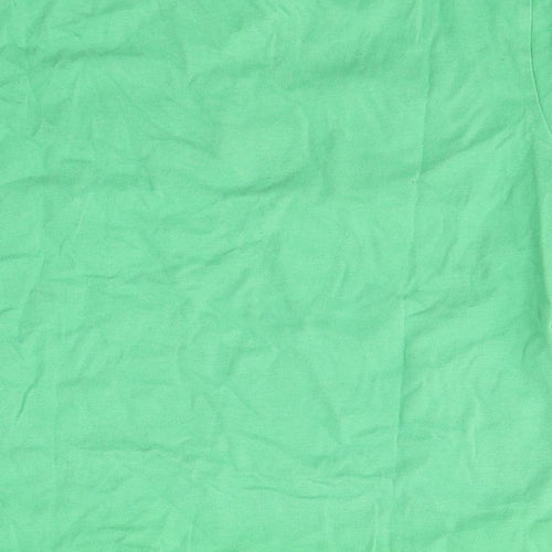 NEXT Boys Green  Cotton Basic T-Shirt Size 6 Years Round Neck Pullover - Monkey monster tunes