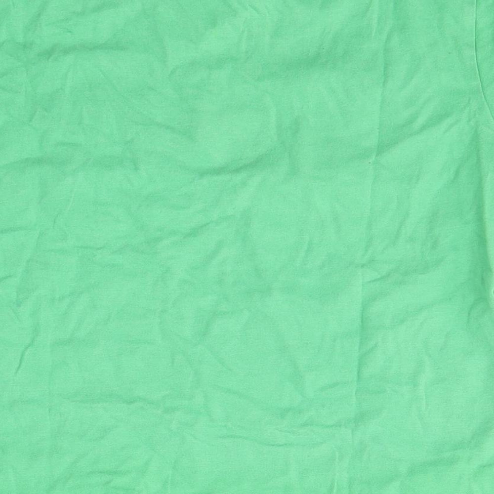 NEXT Boys Green  Cotton Basic T-Shirt Size 6 Years Round Neck Pullover - Monkey monster tunes