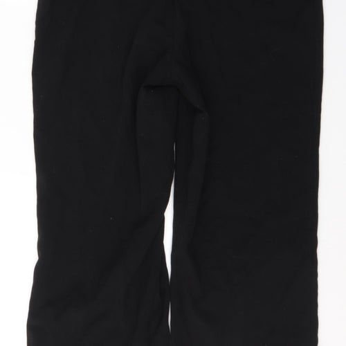 Papaya Womens Black  Polyester Trousers  Size 14 L28 in Regular Button