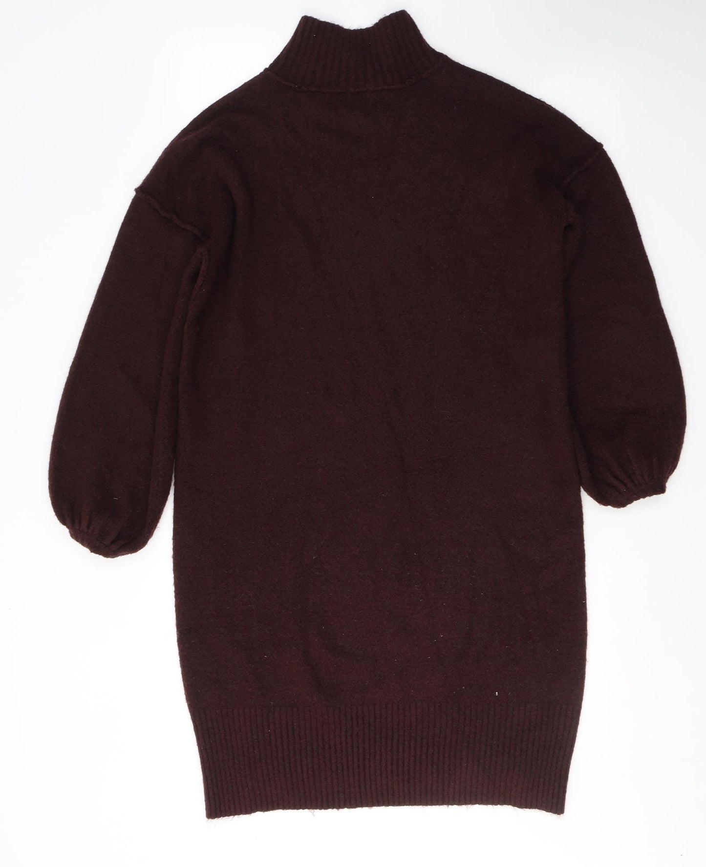 River Island Womens Red High Neck  Acrylic Tunic Jumper Size S