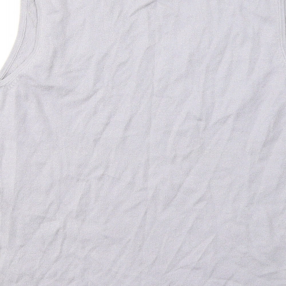 Essentials Womens Purple  Viscose Jersey Tank Size 14 Round Neck