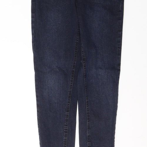 New Look Womens Black  Cotton Skinny Jeans Size 8 L29 in Slim Button