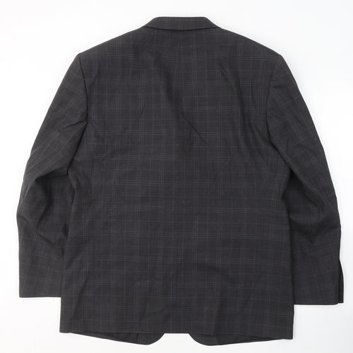 Taylor and Wright Mens Grey Striped Wool Jacket Suit Jacket Size L