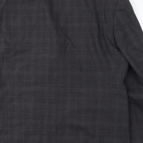 Taylor and Wright Mens Grey Striped Wool Jacket Suit Jacket Size L