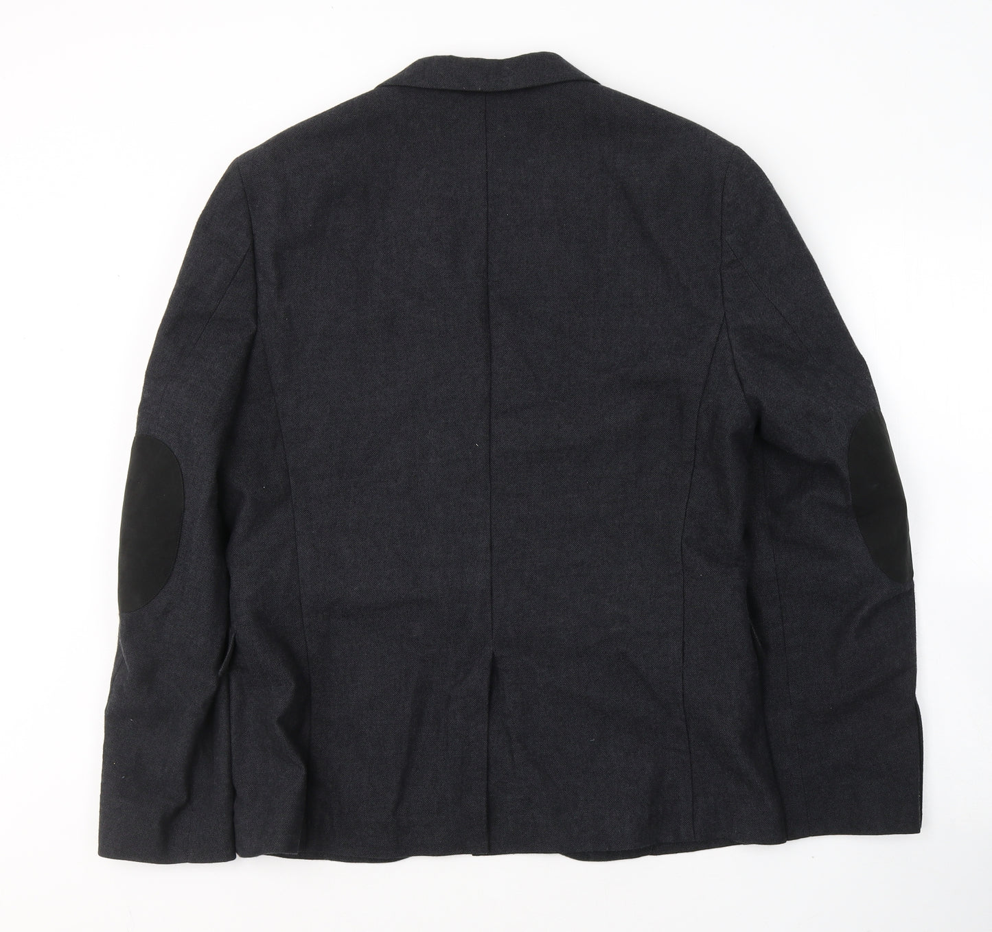 H&M Mens Black  Cotton Jacket Suit Jacket Size L