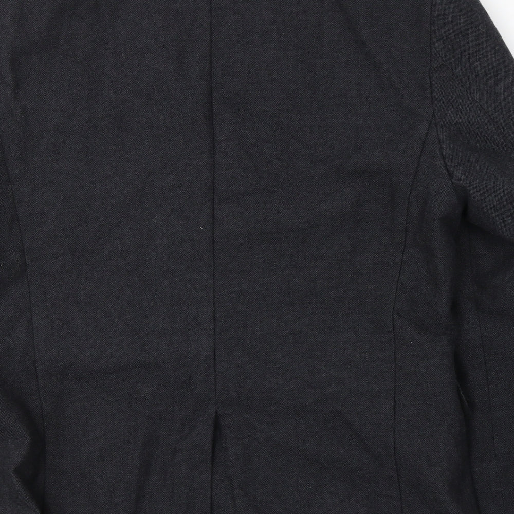 H&M Mens Black  Cotton Jacket Suit Jacket Size L