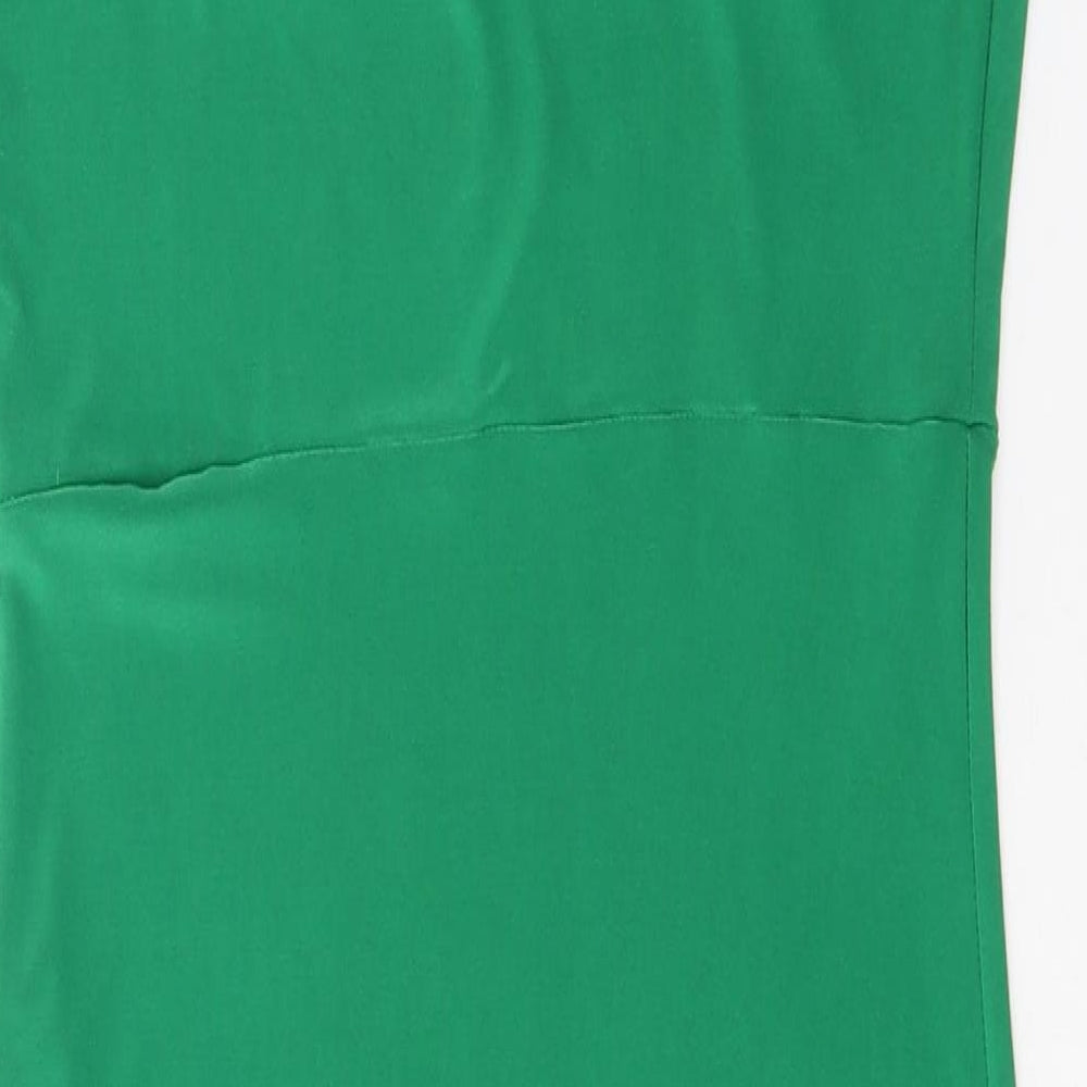 Club L Womens Green  Polyester Bodycon  Size 10  V-Neck Pullover
