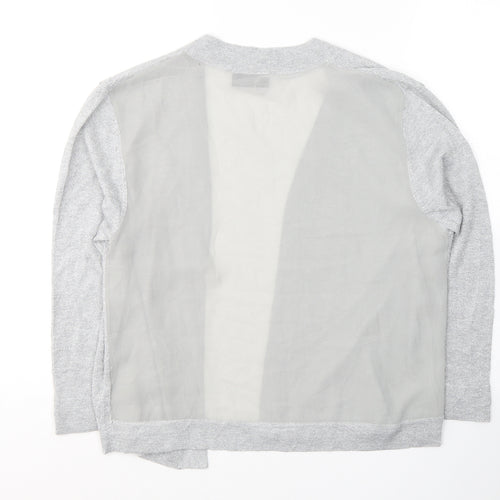 Wallis Womens Grey V-Neck  Polyester Cardigan Jumper Size M