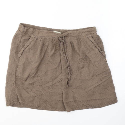 friday's project Womens Brown Geometric Cotton Swing Skirt Size S   Tie